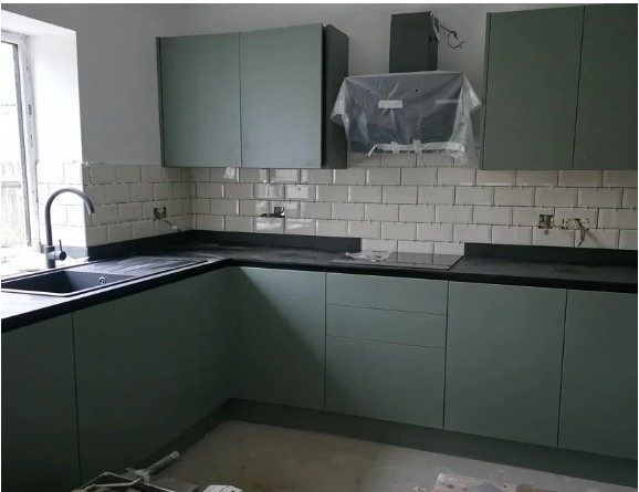 Modern kitchen fitting in progress in Birmingham
